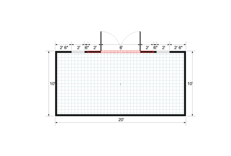 Dormer Premier 10×20 floor plan