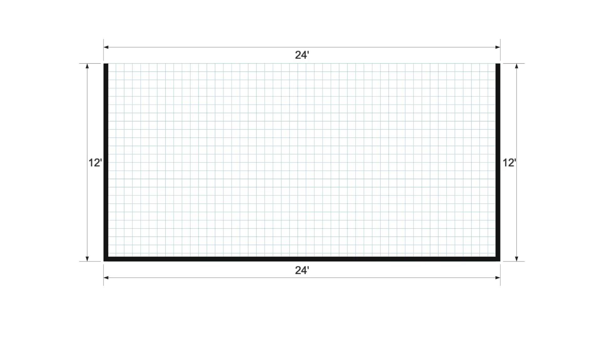Floor plan for 12x24 Animal Shelter