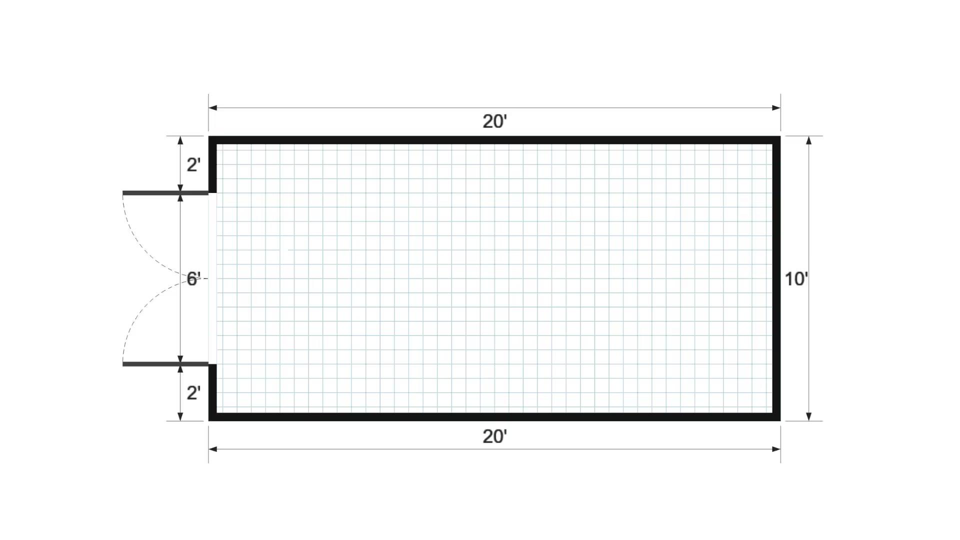 Floor plan for 10x20 Value Shed