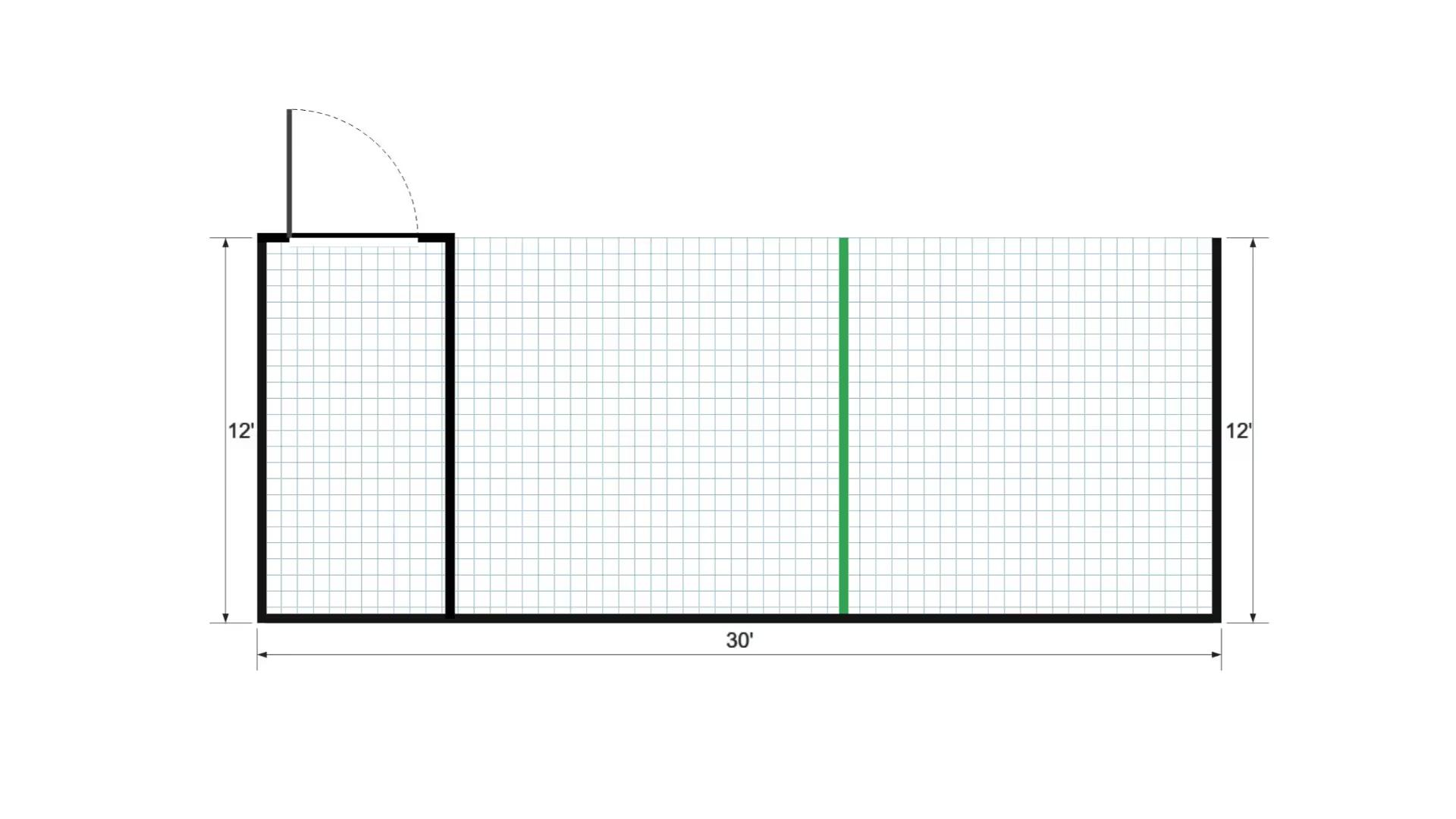 Floor plan for 12x30 Animal Shelter