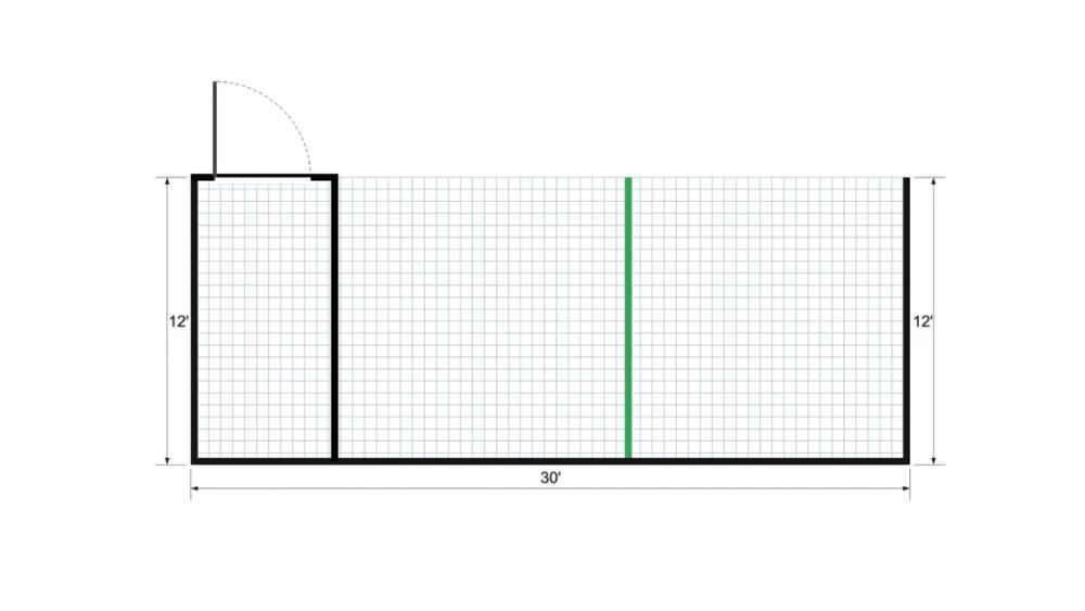 Floor plan for 12x30 Animal Shelter