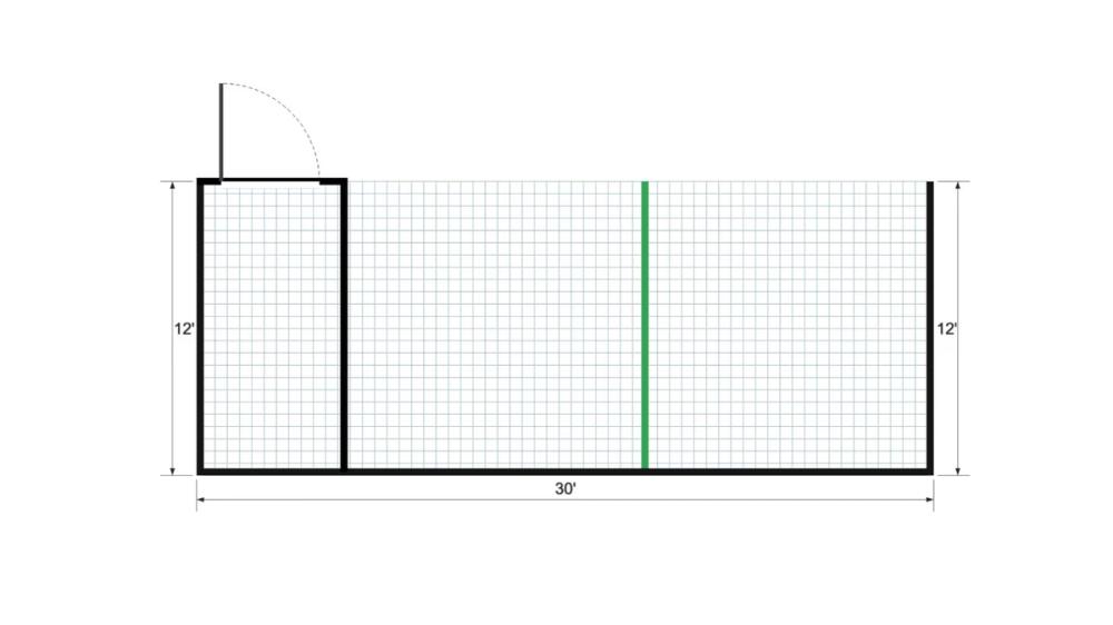 Floor plan for 12x30 Animal Shelter