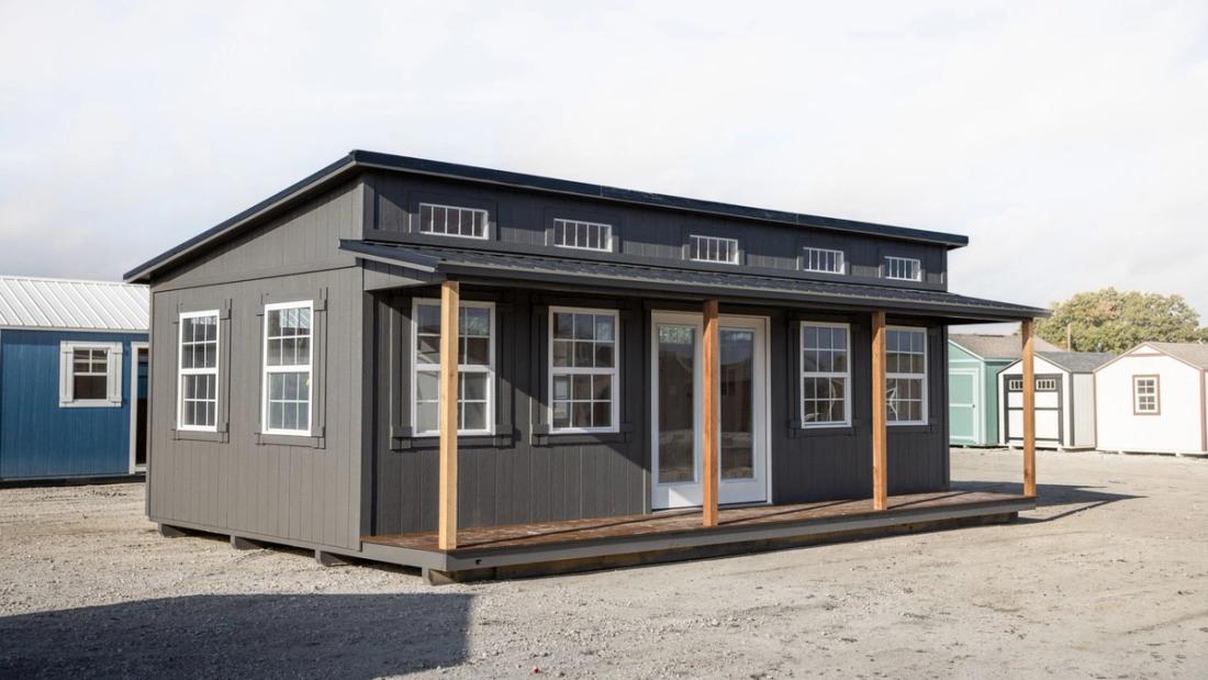 18x28 Single Slope Cottage — exterior