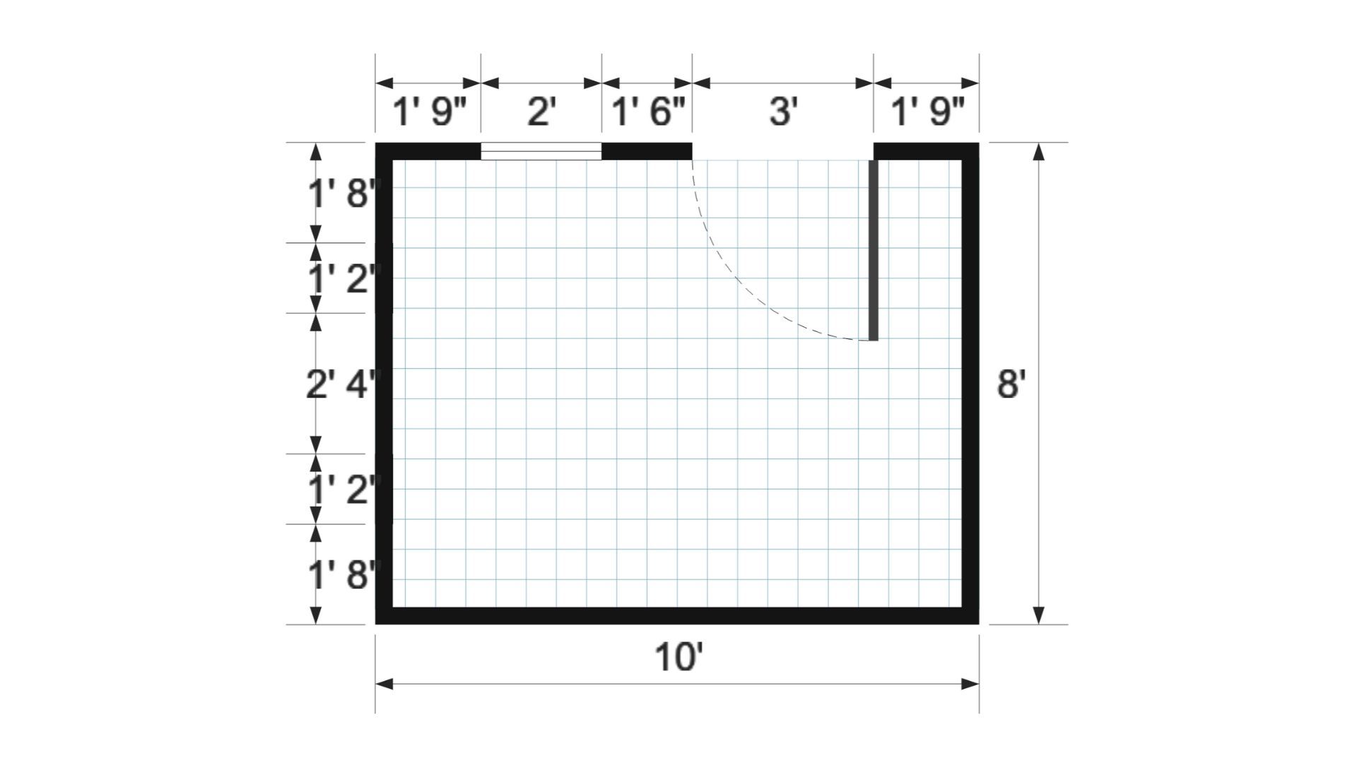 Floor plan for 8x10 Value Shed