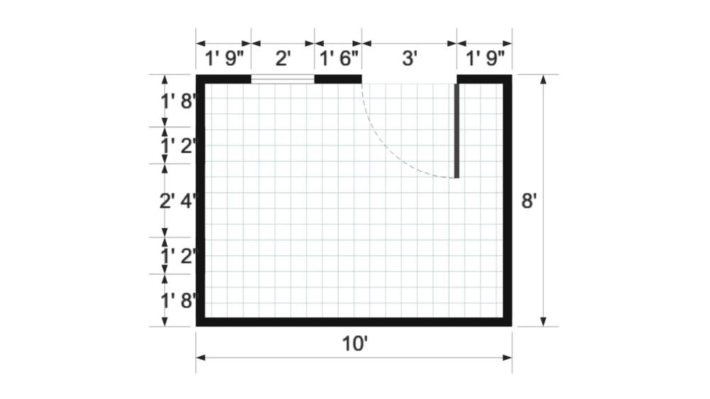 Floor plan for 8x10 Value Shed