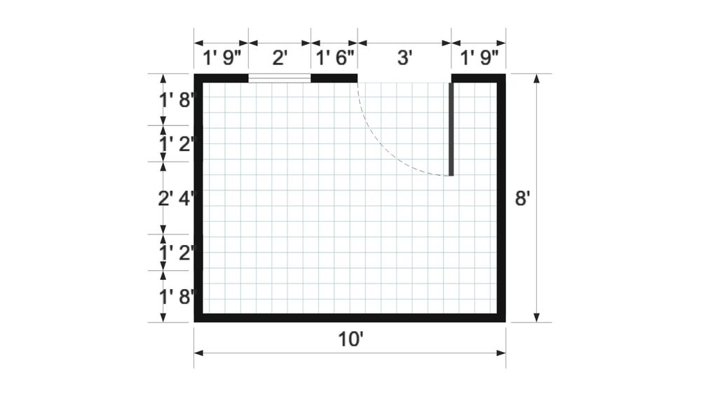 Floor plan for 8x10 Value Shed