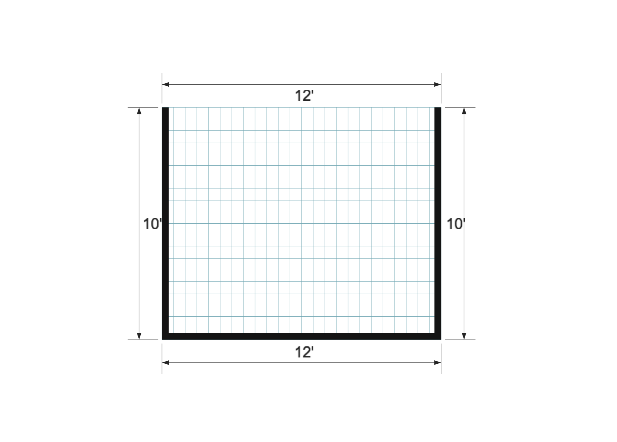 Standard Animal Shelter 10×12 floor plan