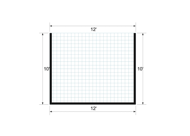 Standard Animal Shelter 10×12 floor plan