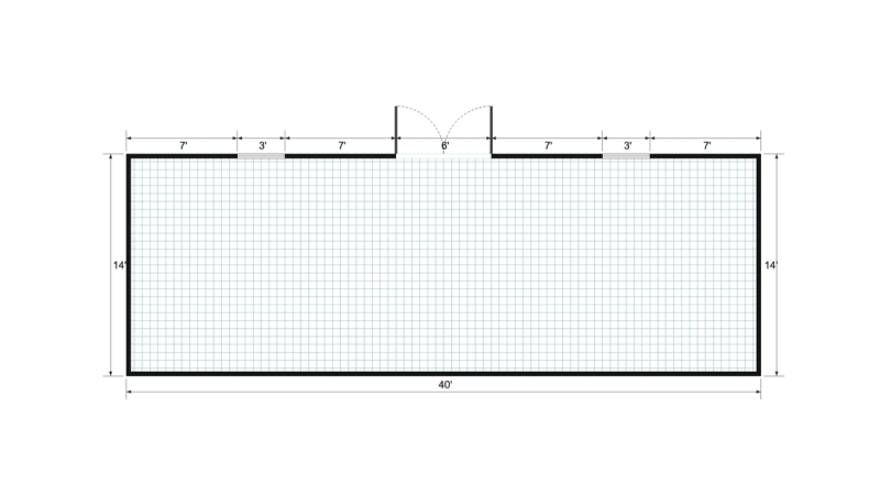 Side-Entry Premier 14×40 floor plan