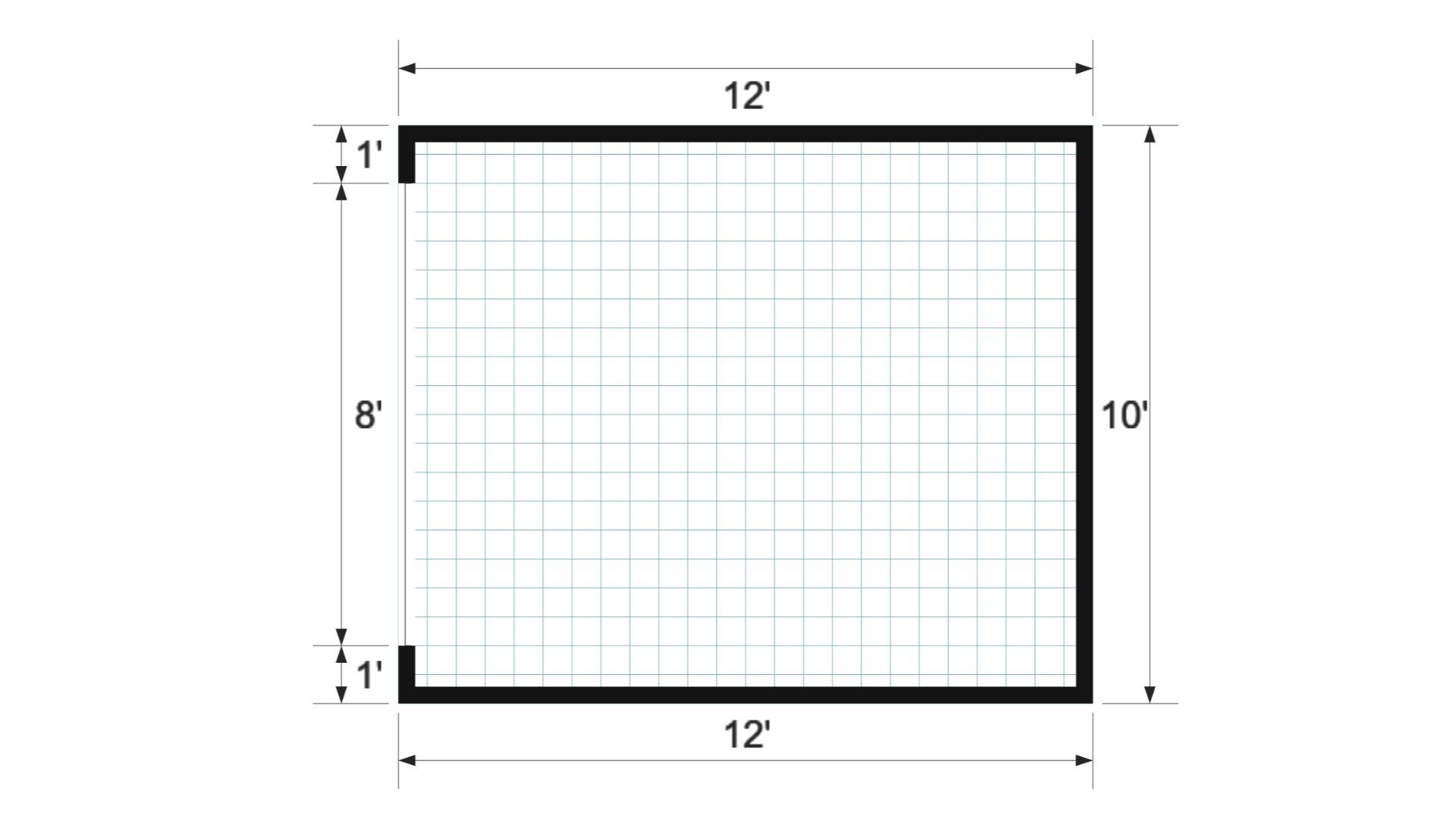 Floor plan for 10x12 Gable Shed
