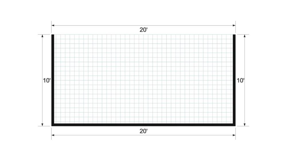 Floor plan for 10x20 Animal Shelter