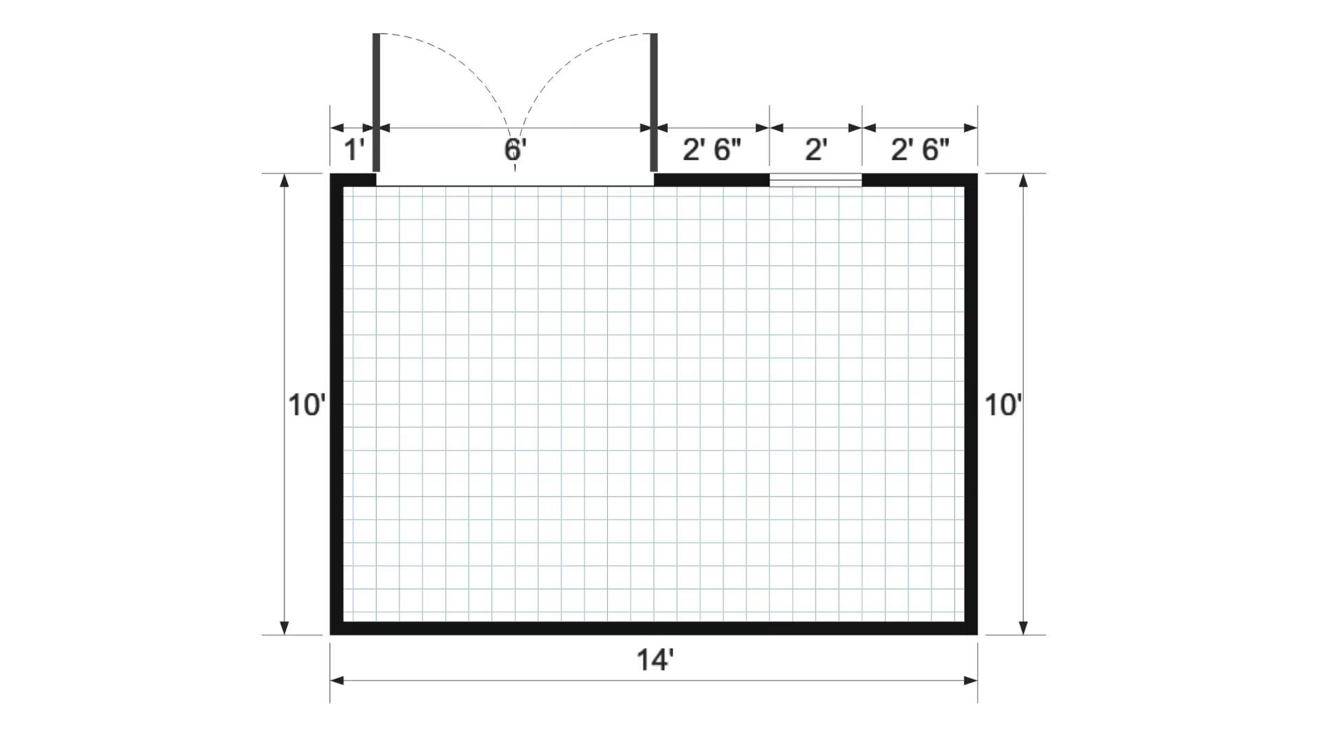 Floor plan for 10x14 Value Shed