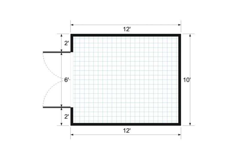 Basic Shed 10×12 floor plan