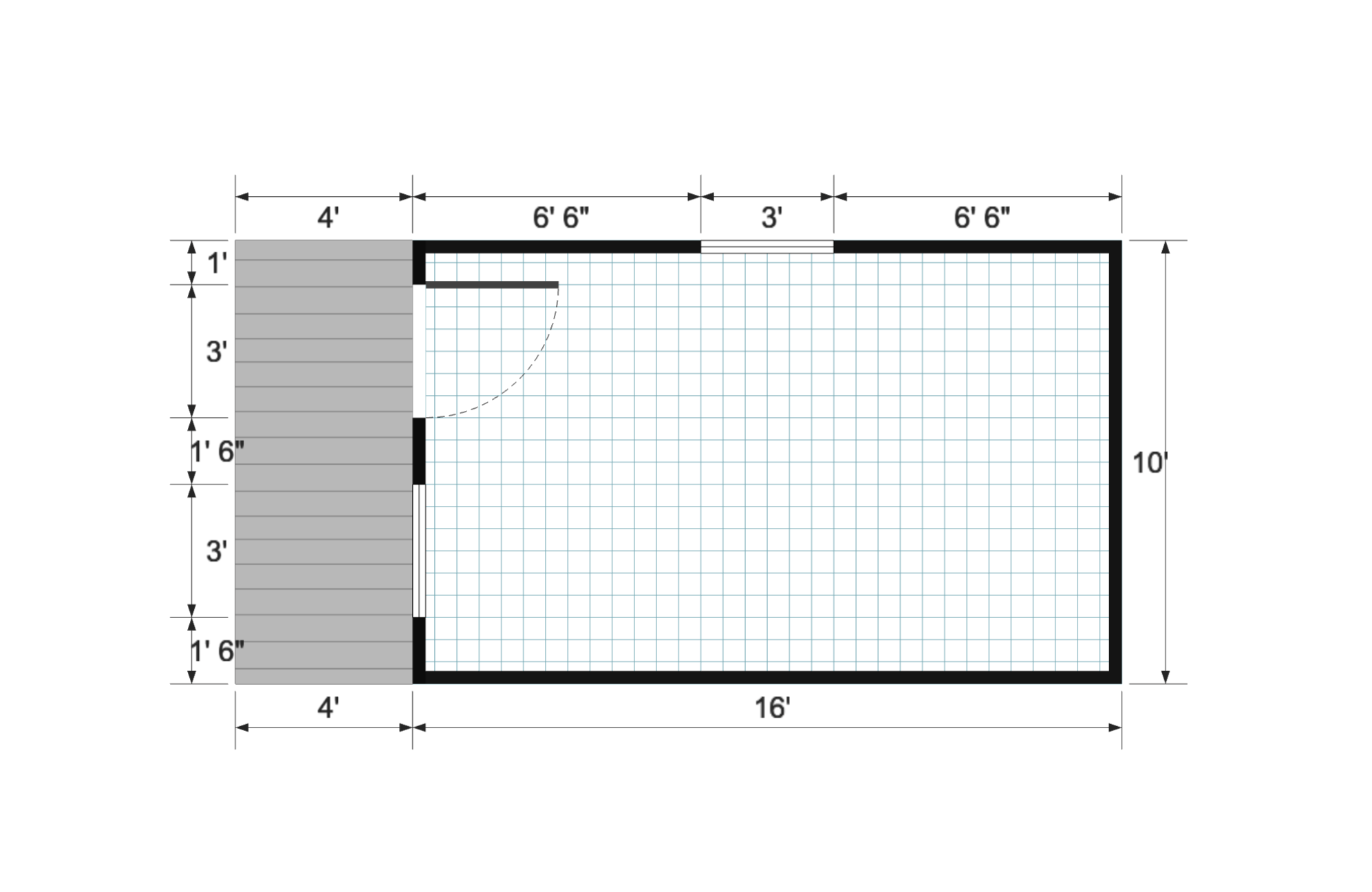 Cabinette 10×20 floor plan