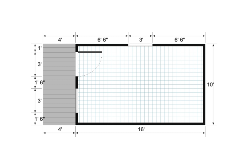 Cabinette 10×20 floor plan