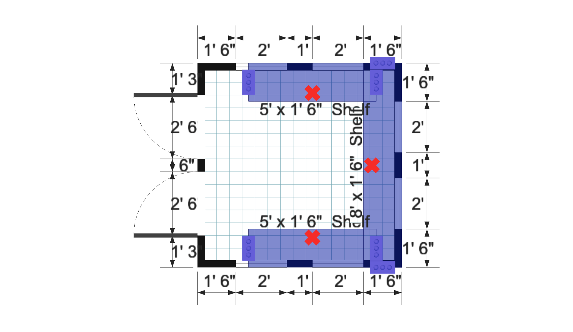 Gable Greenhouse 8×8 floor plan