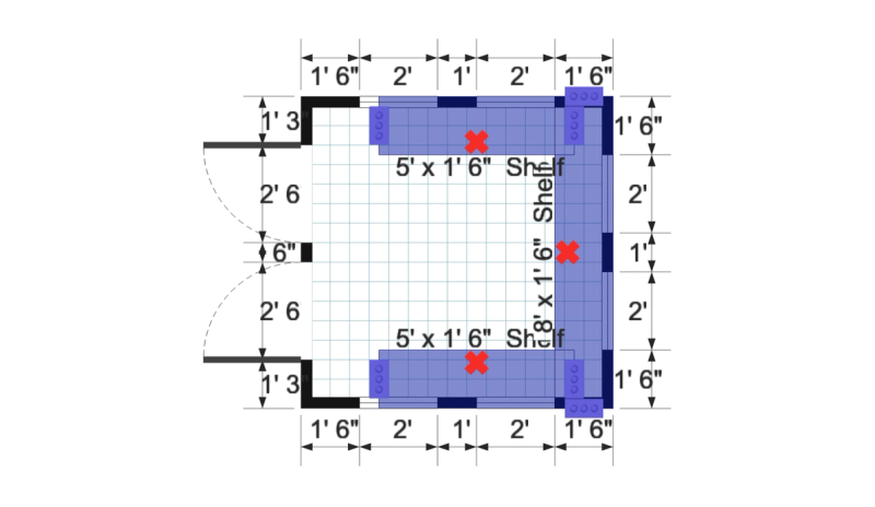 Gable Greenhouse 8×8 floor plan
