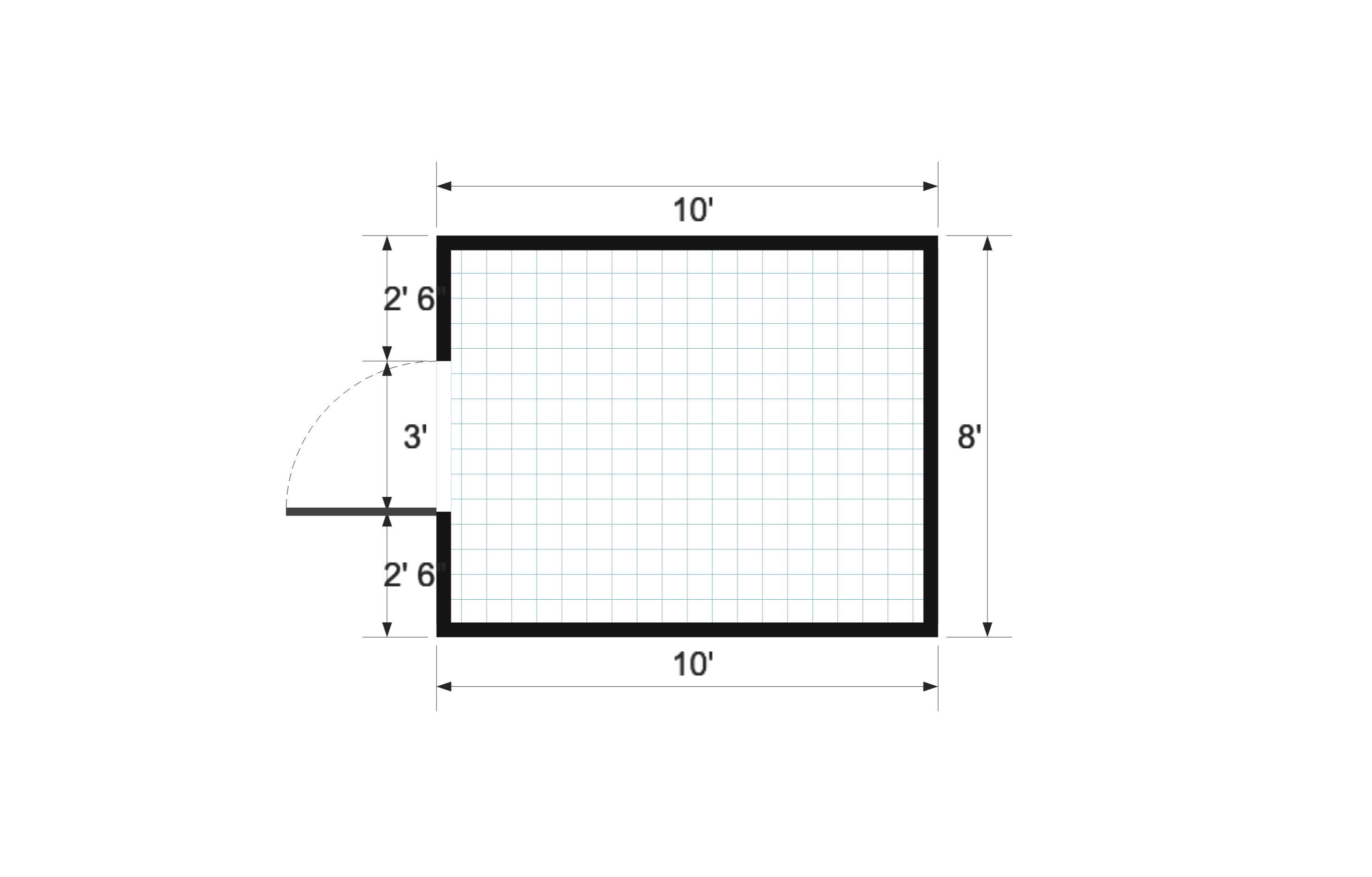 Mini Barn 8×10 floor plan