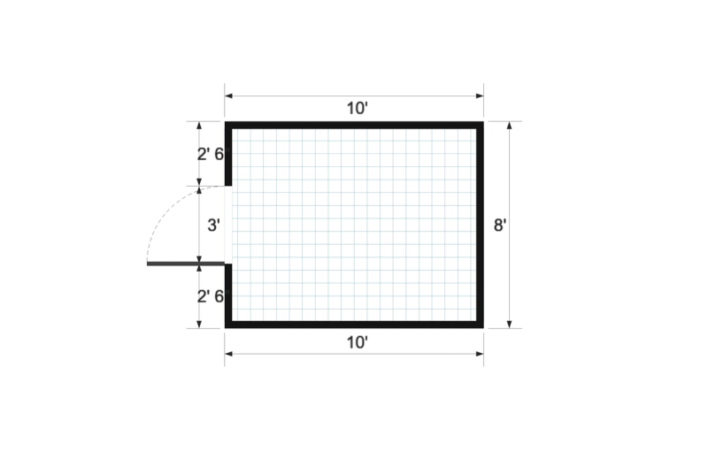 Mini Barn 8×10 floor plan