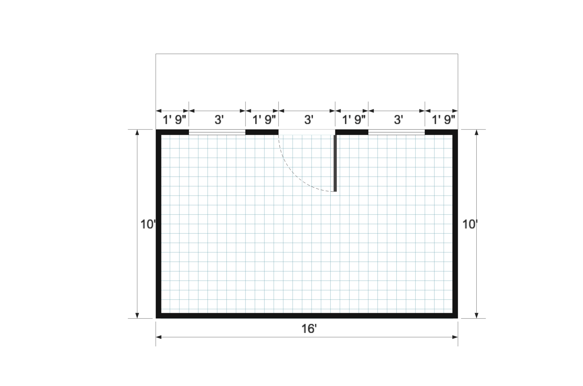Gable Cottage 14x16 floor plan