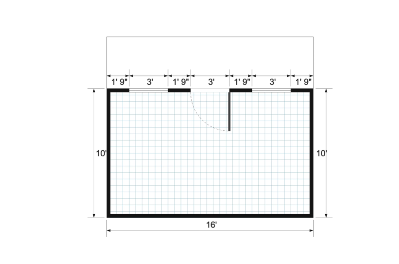Gable Cottage 14x16 floor plan