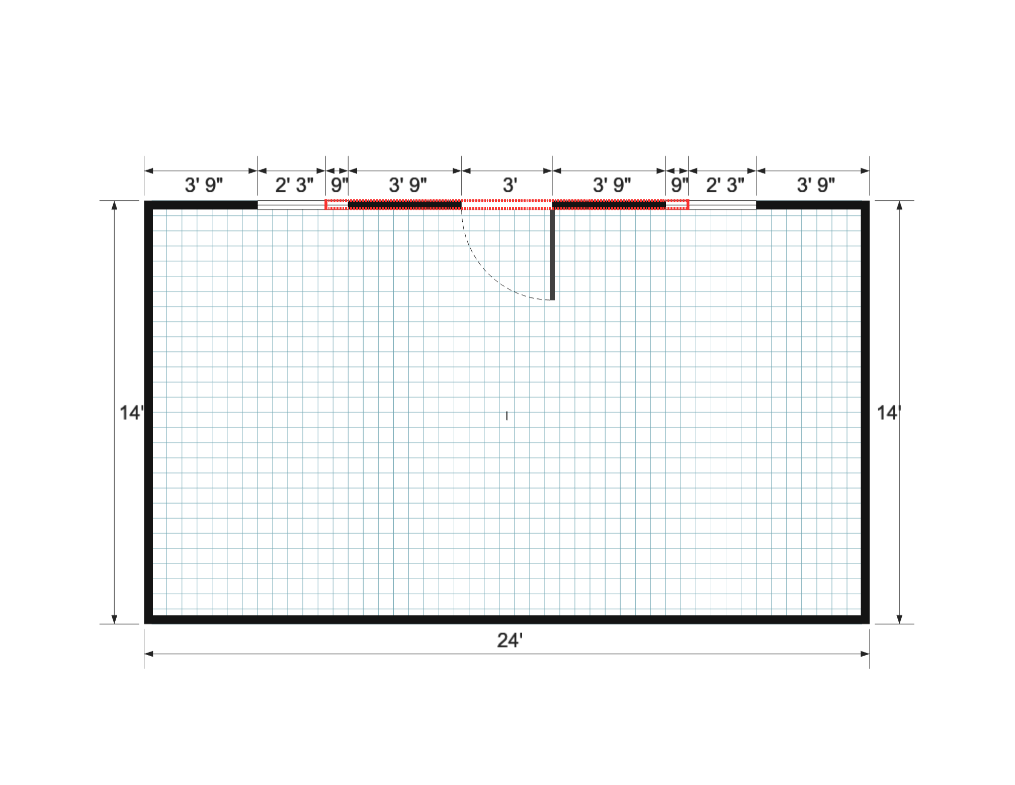 Dormer Gable 14×24 floor plan