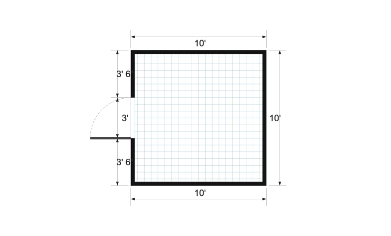 Mini Barn 10×10 floor plan