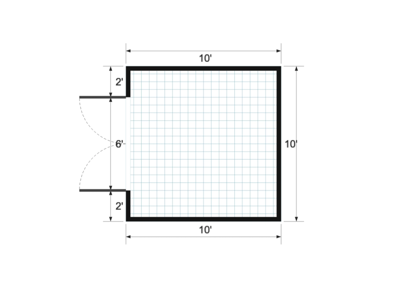 Basic Shed 10×10 floor plan