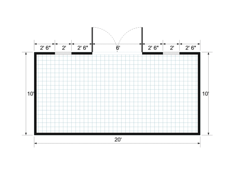 Side-Entry Premier 10×20 floor plan