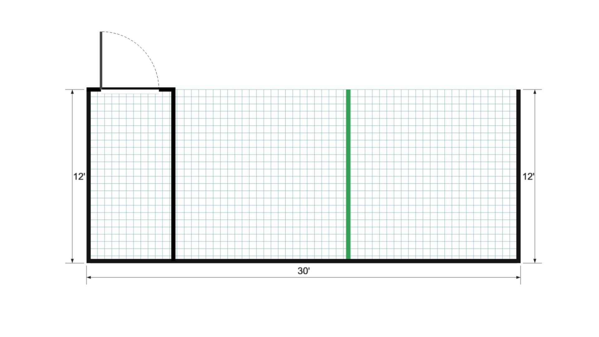 Floor plan for 12x30 Animal Shelter