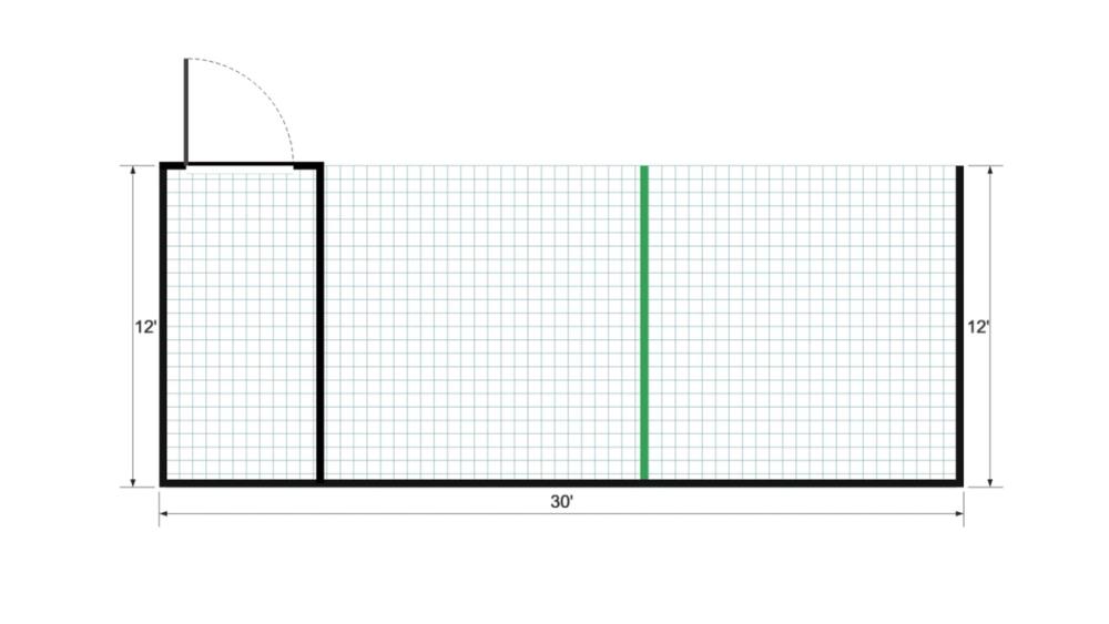 Floor plan for 12x30 Animal Shelter