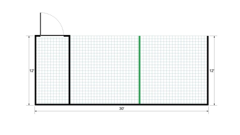 Floor plan for 12x30 Animal Shelter