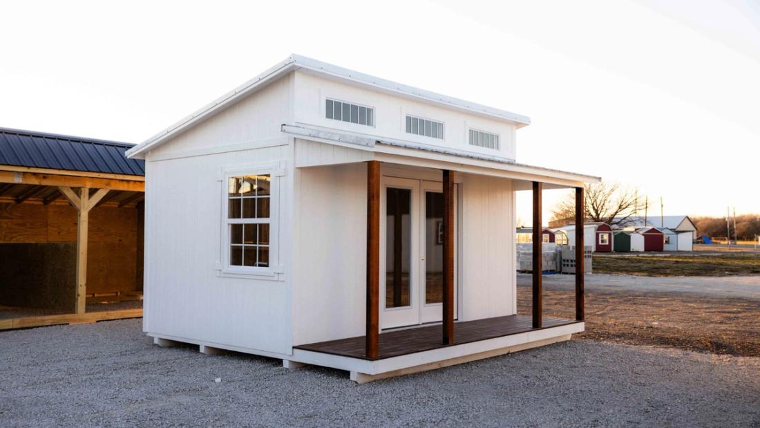 14x16 Single Slope Cottage — exterior