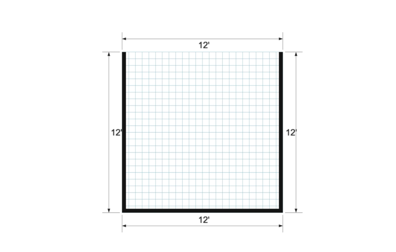 Standard Animal Shelter 12×12 floor plan