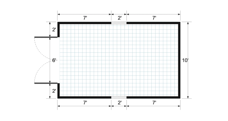 Short Premier 10×16 floor plan
