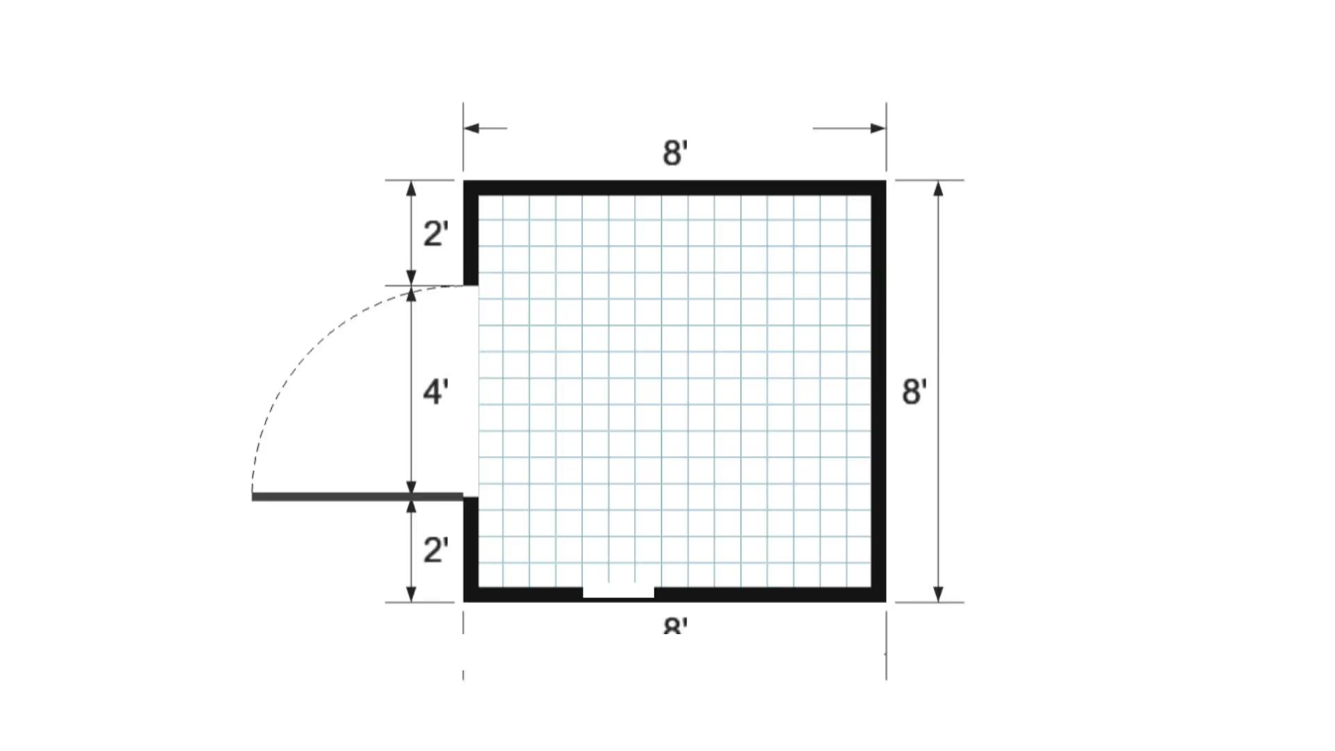 Floor plan for 8x8 Value Shed