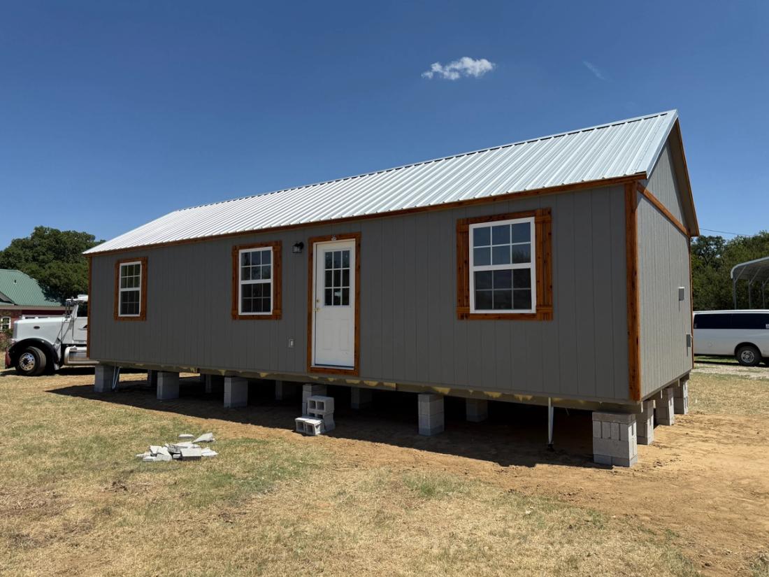 16x40 Cabin Shell With Cedar Trim & Custom Floor Plan — exterior