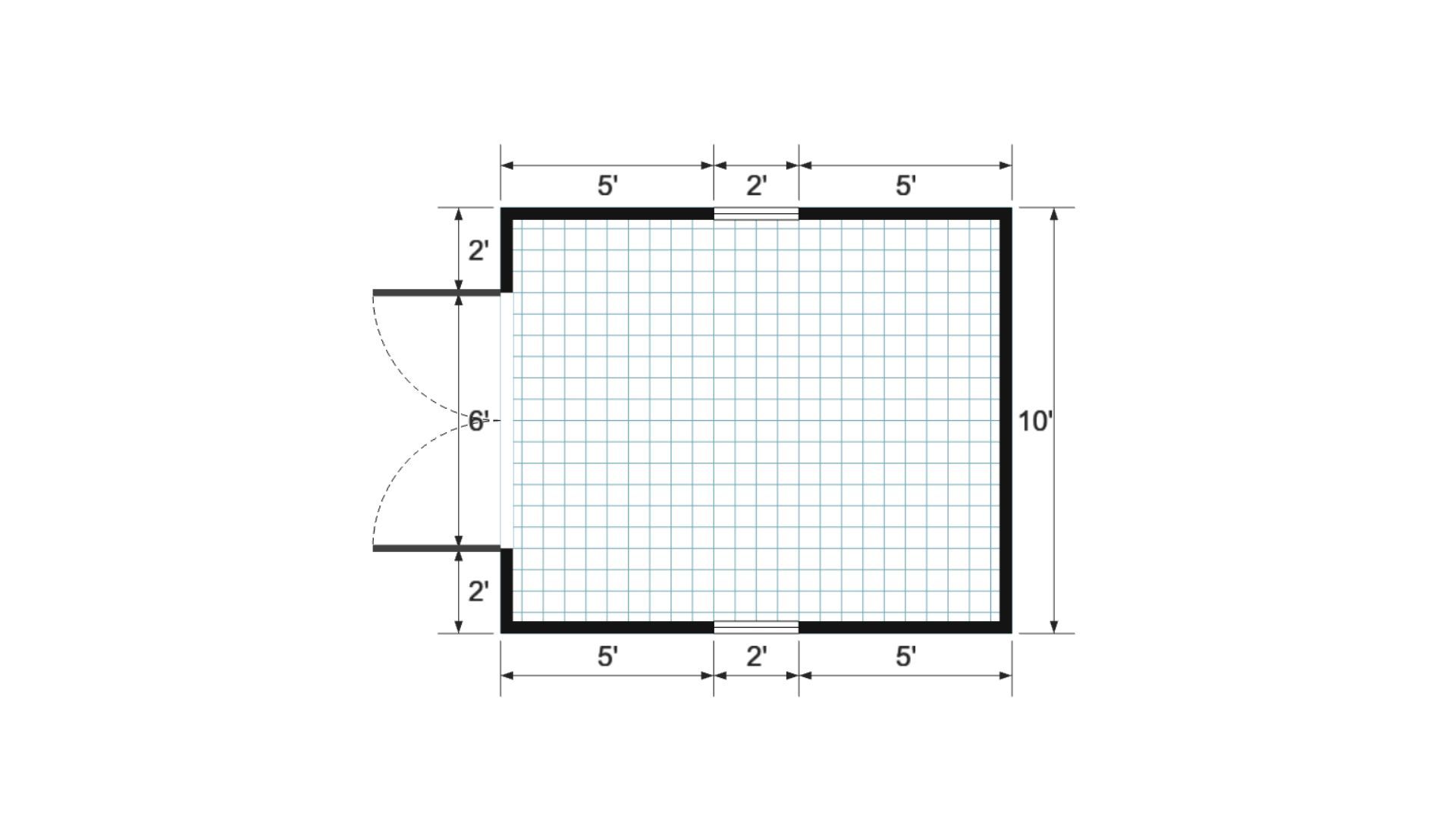 Floor plan for 10x12 Value Shed