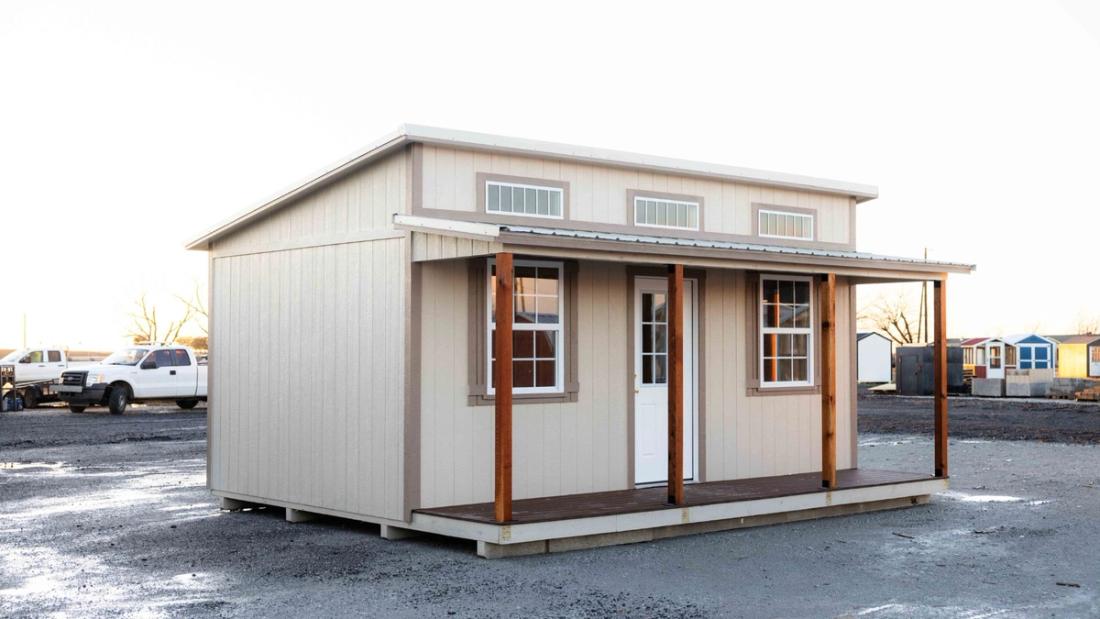 16x20 Single Slope Cottage — exterior