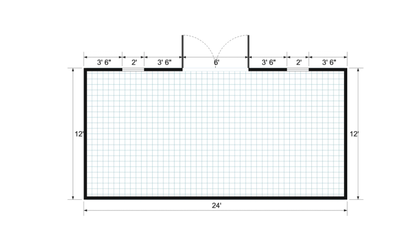 Side-Entry Premier 12×24 floor plan