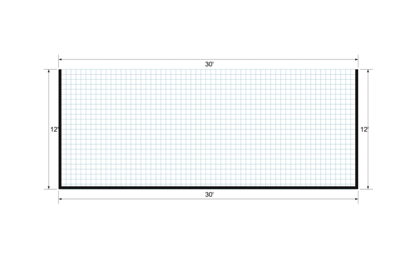 Standard Animal Shelter 12×30 floor plan
