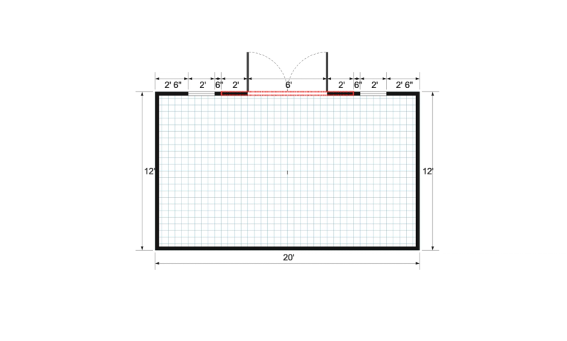 Dormer Premier 12×20 floor plan