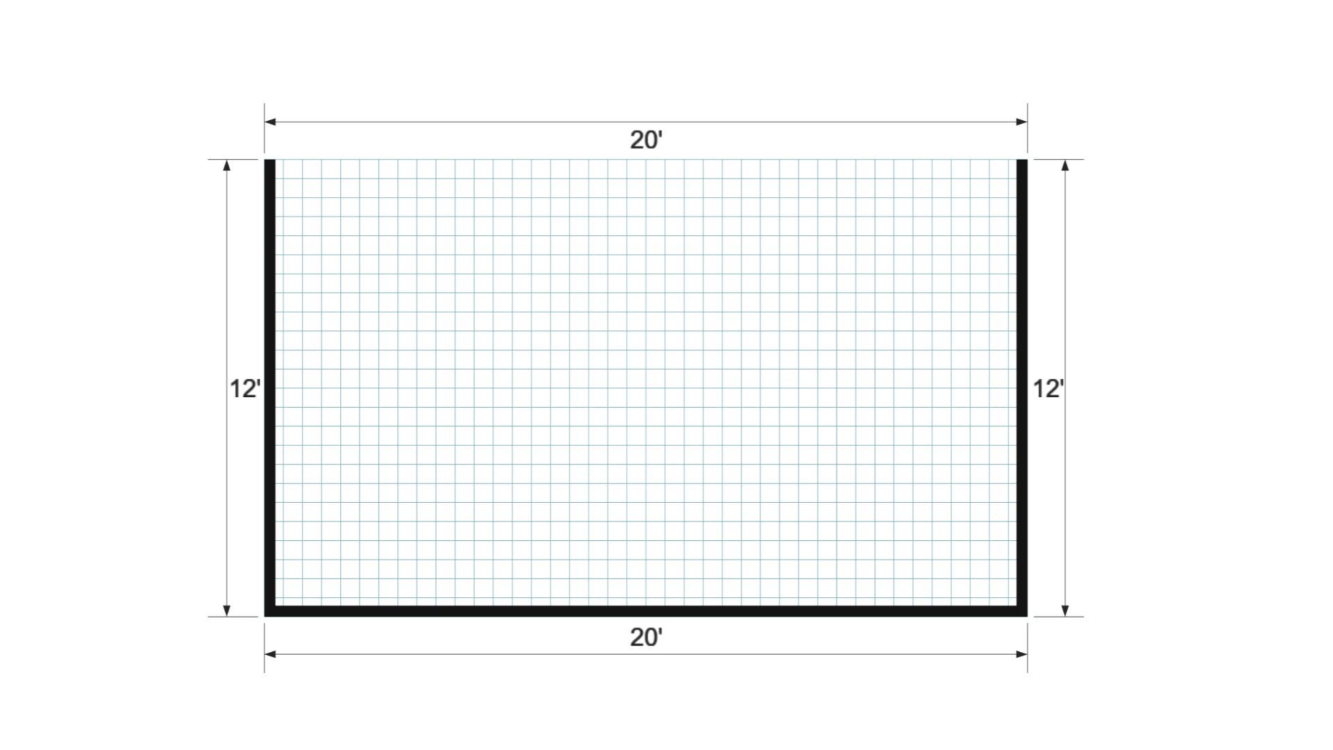 Floor plan for 12x20 Animal Shelter