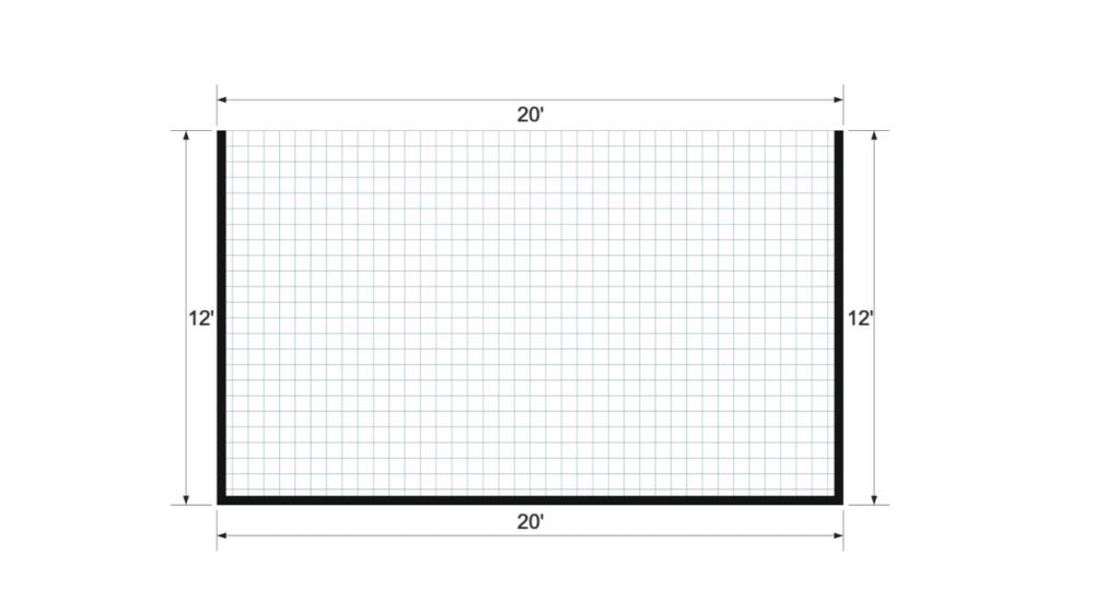 Floor plan for 12x20 Animal Shelter