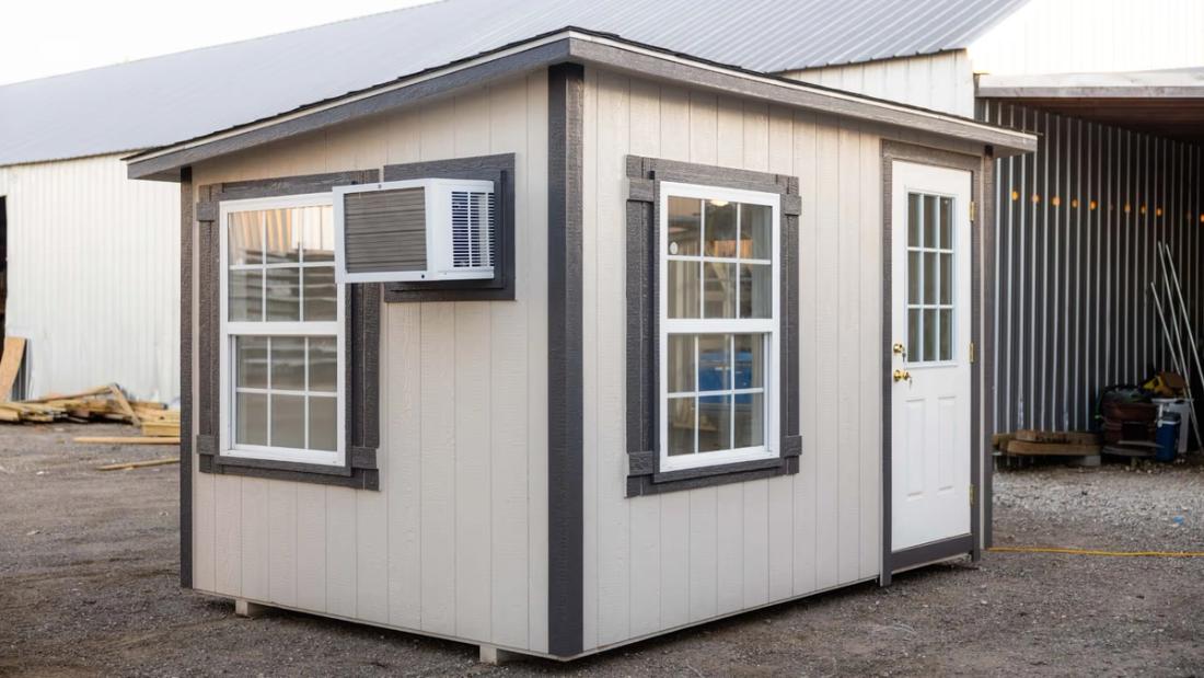 8x12 Short Single Slope Finished — exterior