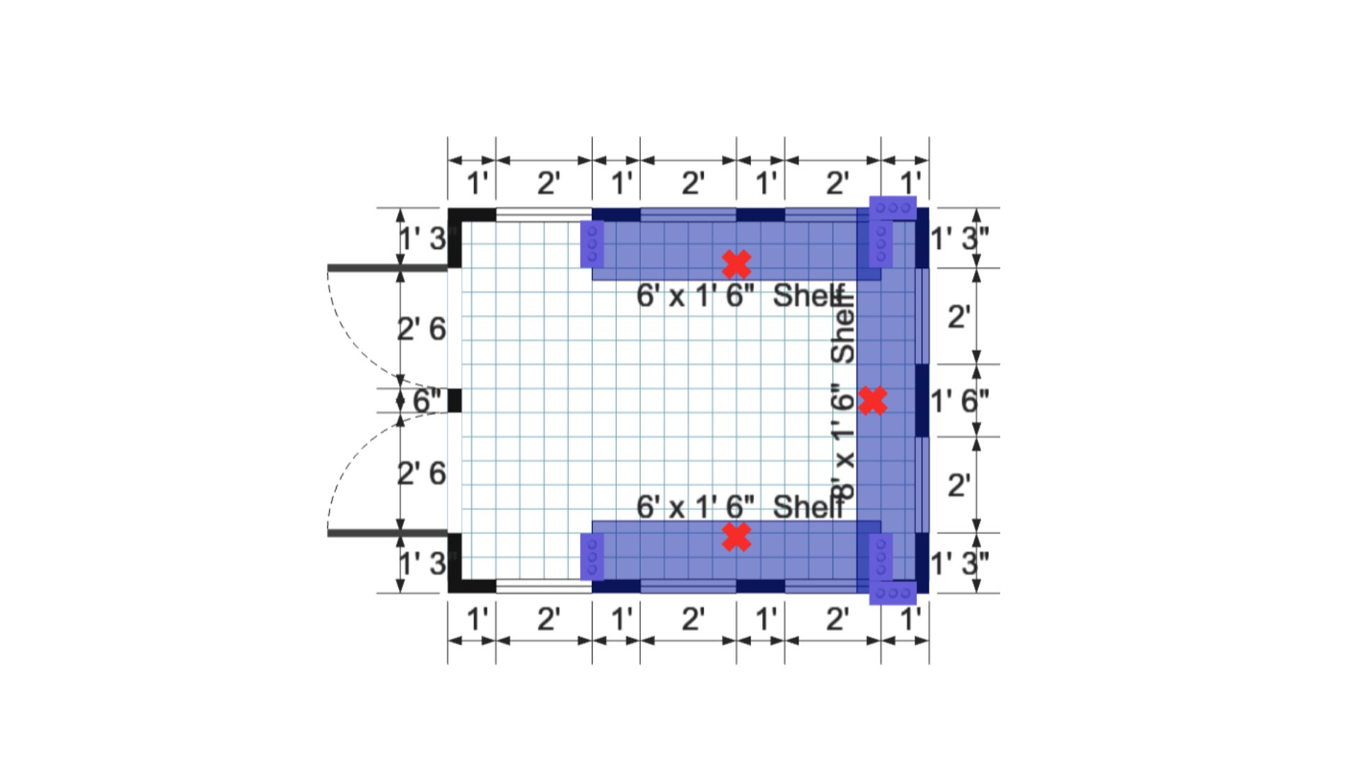 Floor plan for 8x10 Greenhouse
