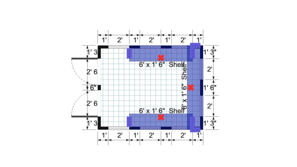 Floor plan for 8x10 Greenhouse