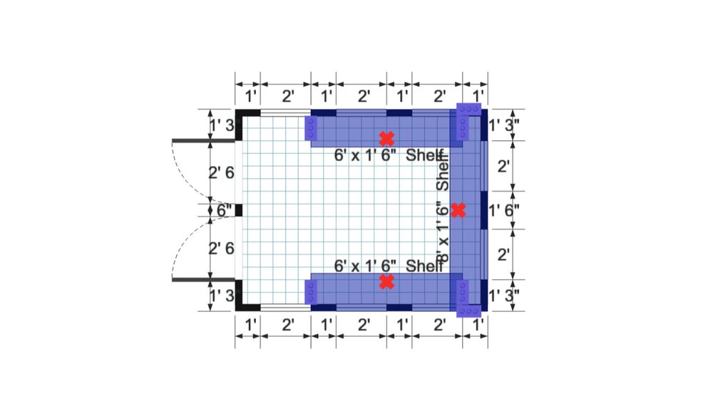 Floor plan for 8x10 Greenhouse