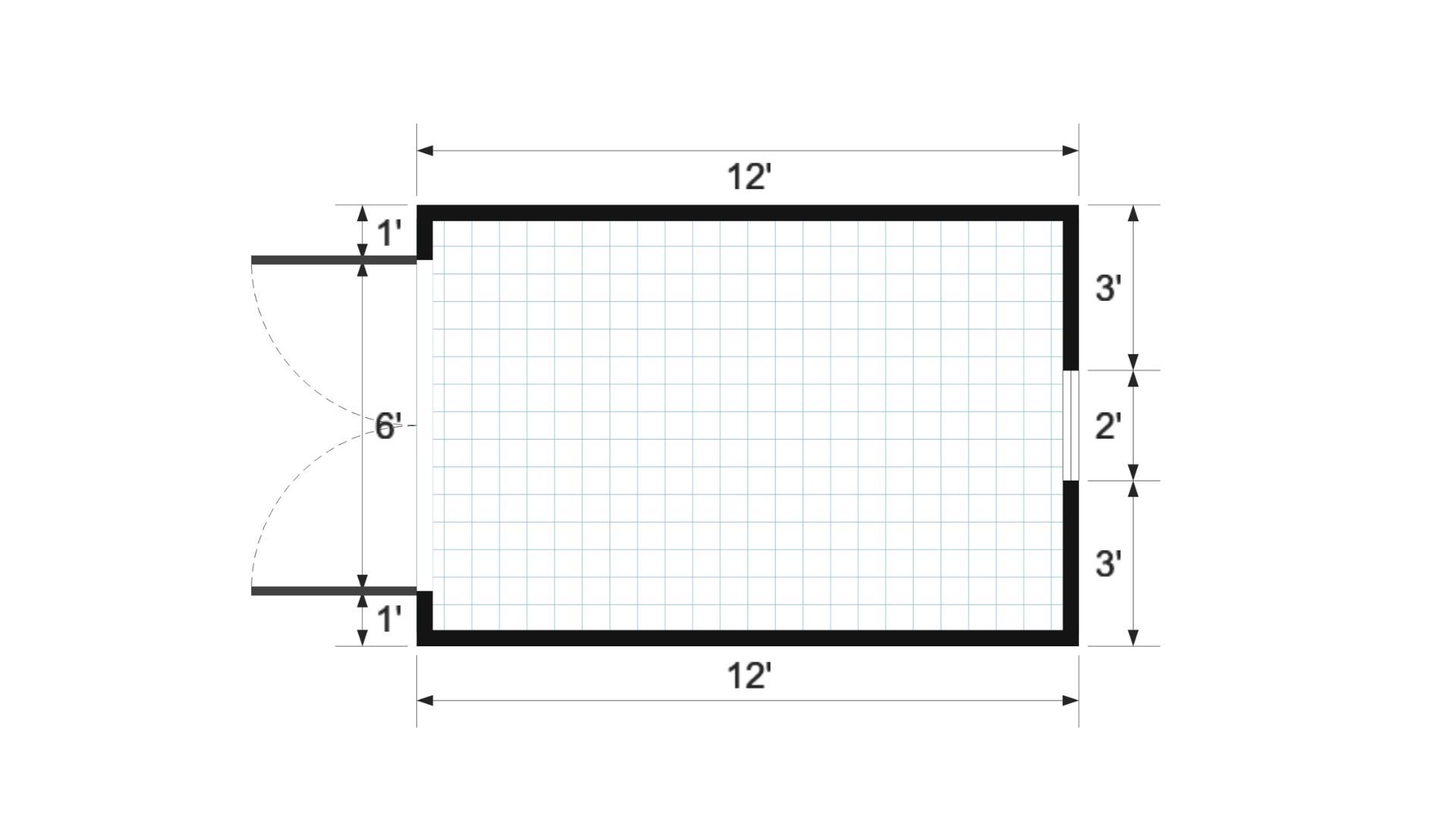 Floor plan for 8x12 Value Shed