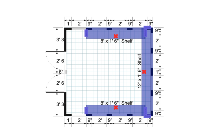 Gable Greenhouse 12x12 floor plan